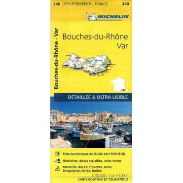 Bouches-du-Rhone, Var - Michelin Local Map 340