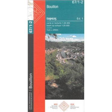 Bouillon - Belgium IGN Topo map 67/1-2