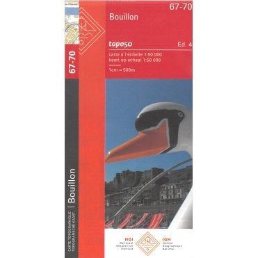 Bouillon - Belgium IGN Topo map 67-70