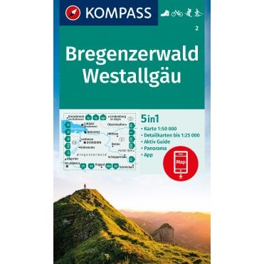 Bregenzerwald Westallgau | Kompass hiking map 2