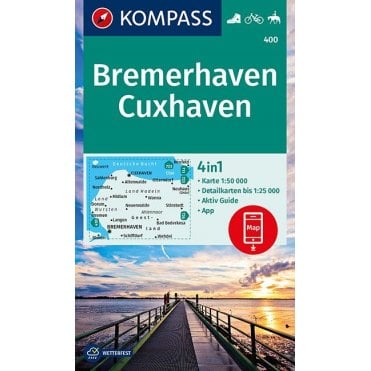 Bremerhaven, Cuxhaven | Kompass hiking map 400