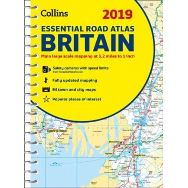 Britain 2018 Collins Essential Road Atlas (A4 Spiral bound)