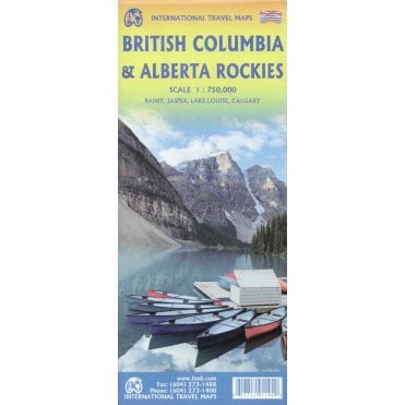 British Columbia & Alberta Rockies Travel Reference Map