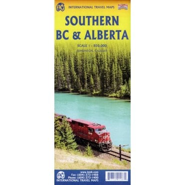 British Columbia South / Alberta South Travel Map