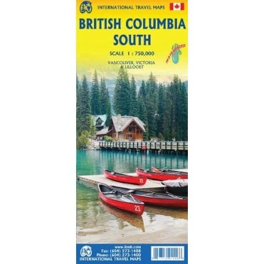 British Columbia South Travel Map