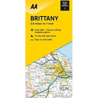 AA Road Map France: 01 Brittany