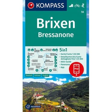 Brixen / Bressanone | Kompass hiking map 56