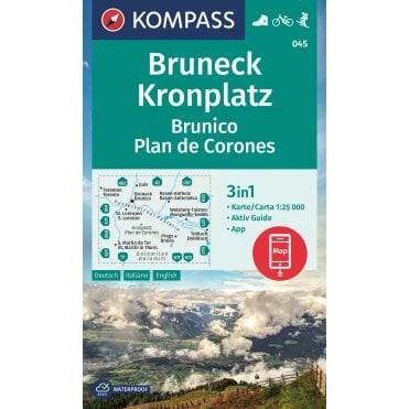Brunico, Plan de Corones Brunico Plan de Corones | Kompass hiking map 045