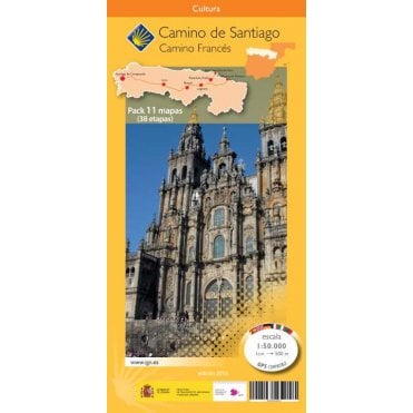 Camino de Santiago. Pack of 11 maps