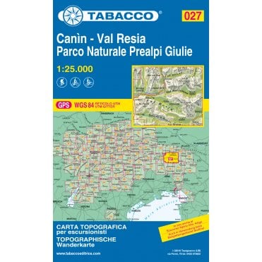 Canin / Val Resia / PN Prealpi Giulie | Tabacco, map 027