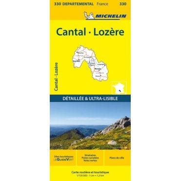 Michelin Local Maps of France 330: Cantal Lozere