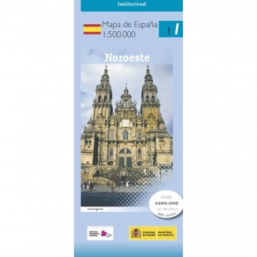 500K Regional road map of Spain 1: North West