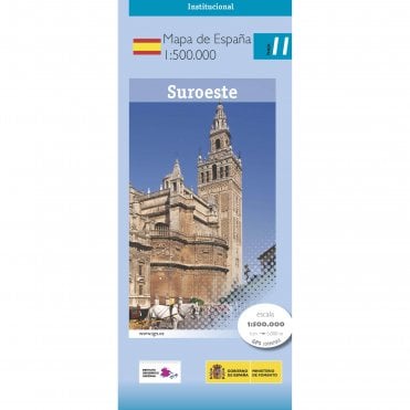 500K Regional road map of Spain 11: South West