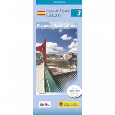 500K Regional road map of Spain 3: Western Pyrenees