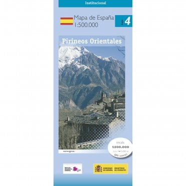 500K Regional road map of Spain 4: Eastern Pyrenees
