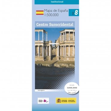 500K Regional road map of Spain 8: Central South West