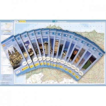 500K Regional road maps of Spain - Full set of 15