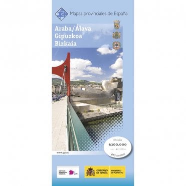Provincial map of Araba/Álava,Gipuzkoa & Bizkaia (Biscay)