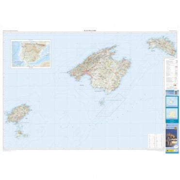 Provincial map of Illes Balears (Balearic Islands)