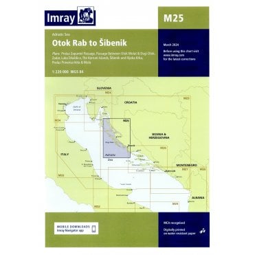 Chart M25: Otok Rab to Sibenik