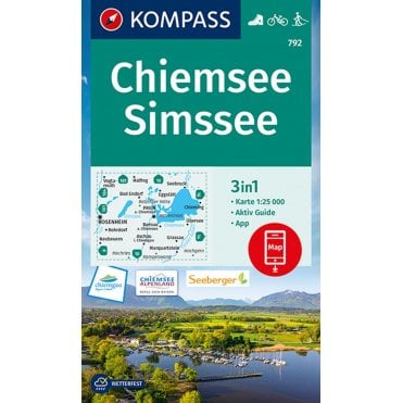 Chiemsee, Simssee | Kompass hiking map 792