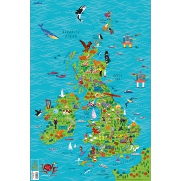 Children's Wall Map of the United Kingdom and Ireland