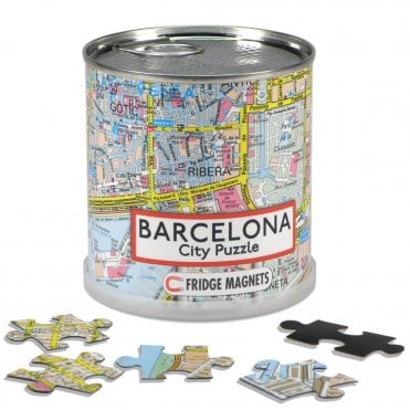 Barcelona city magnetic map puzzle
