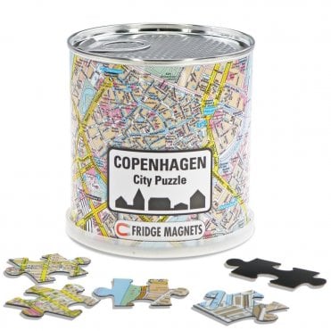 Copenhagen city magnetic map puzzle