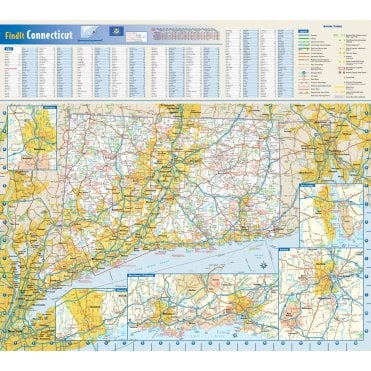Connecticut State Wall Map