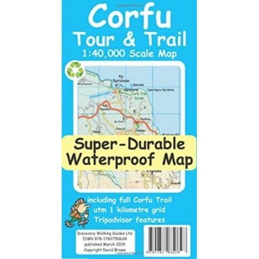 Corfu Tour & Trail Map: Super-Durable