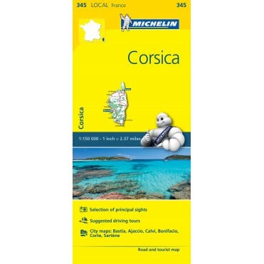 Michelin Local Maps of France 345: Corsica