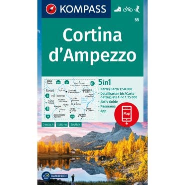 Cortina d'Ampezzo | Kompass hiking map 55