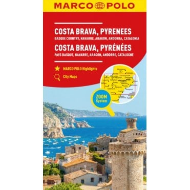 Costa Brava - Andorra Perpignan Barcelona Marco Polo Map