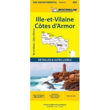 Michelin Local Maps of France 309: Cotes-dArmor Ille-et-Vilaine