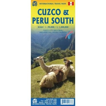Cuzco & Peru South Travel Map (Including Machu Picchu)