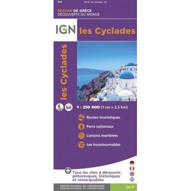 Cyclades - IGN Road and tourist map 86218