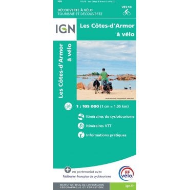 Côtes-d'Armor by bike - IGN map VEL10