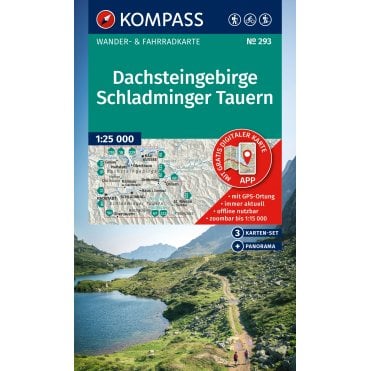 Dachstein Mountains, Schladming Tauern (3 map set) | Kompass hiking map 293