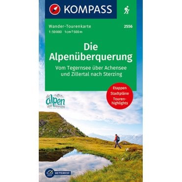 Die Alpenuberquerung (Crossing the Alps) | Kompass hiking map 2556