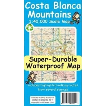 Costa Blanca Mountains Tour & Trail Map: Super-Durable