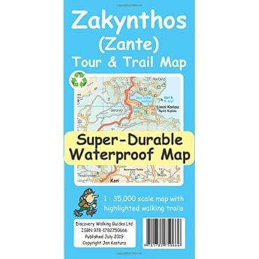 Zakynthos (Zante) Tour & Trail Super-Durable Map