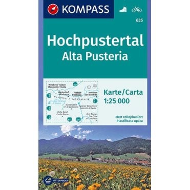 Dolomites, Alta Pusteria | Kompass hiking map 635