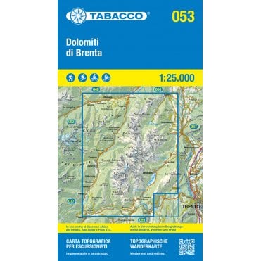 Dolomiti di Brenta | Tabacco, map 053
