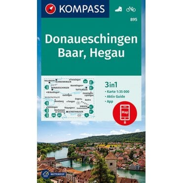 Donaueschingen, Baar Hegau | Kompass hiking map 895