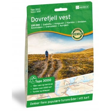 Dovrefjell Vest - Nordeca Topo 3000 map 3019