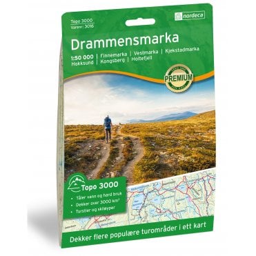 Drammensmarka - Nordeca Topo 3000 map 3016