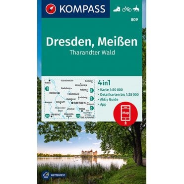 Dresden, Meissen, Tharandter Forest | Kompass hiking map 809