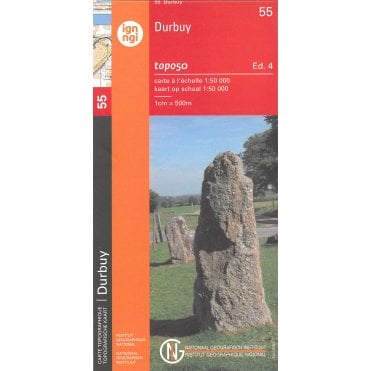 Durbuy - Belgium IGN Topo map 55