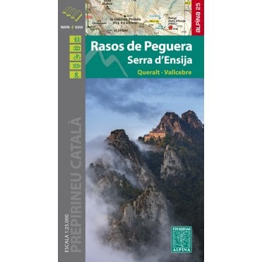 Rasos de Peguera - Serra d'Ensija - Queralt - Vallcebre. Hiking map & guide