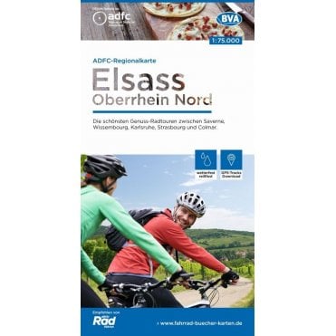 Elsass/Oberrhein Nord Regional Cycling Map